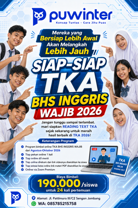 Pamflet TKA Bahasa Inggris Wajib 2026