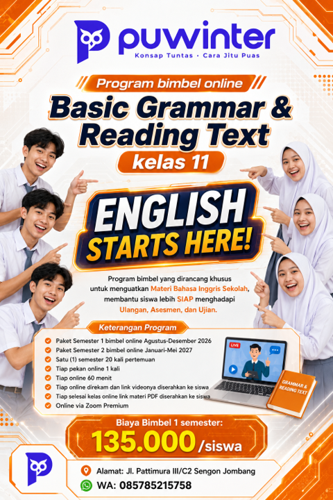 Pamflet Basic Grammar & Reading — Kelas 11